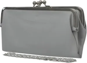 Double Frame Vintage Style Clutch Purse, Women's Travel Wallet