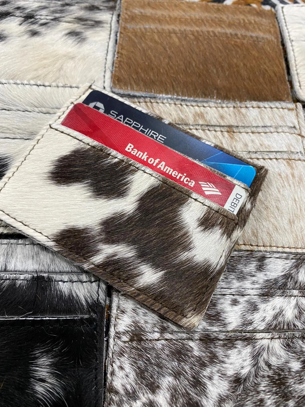 Double Sided Cowhide Coin Wallet Credit Card Holder