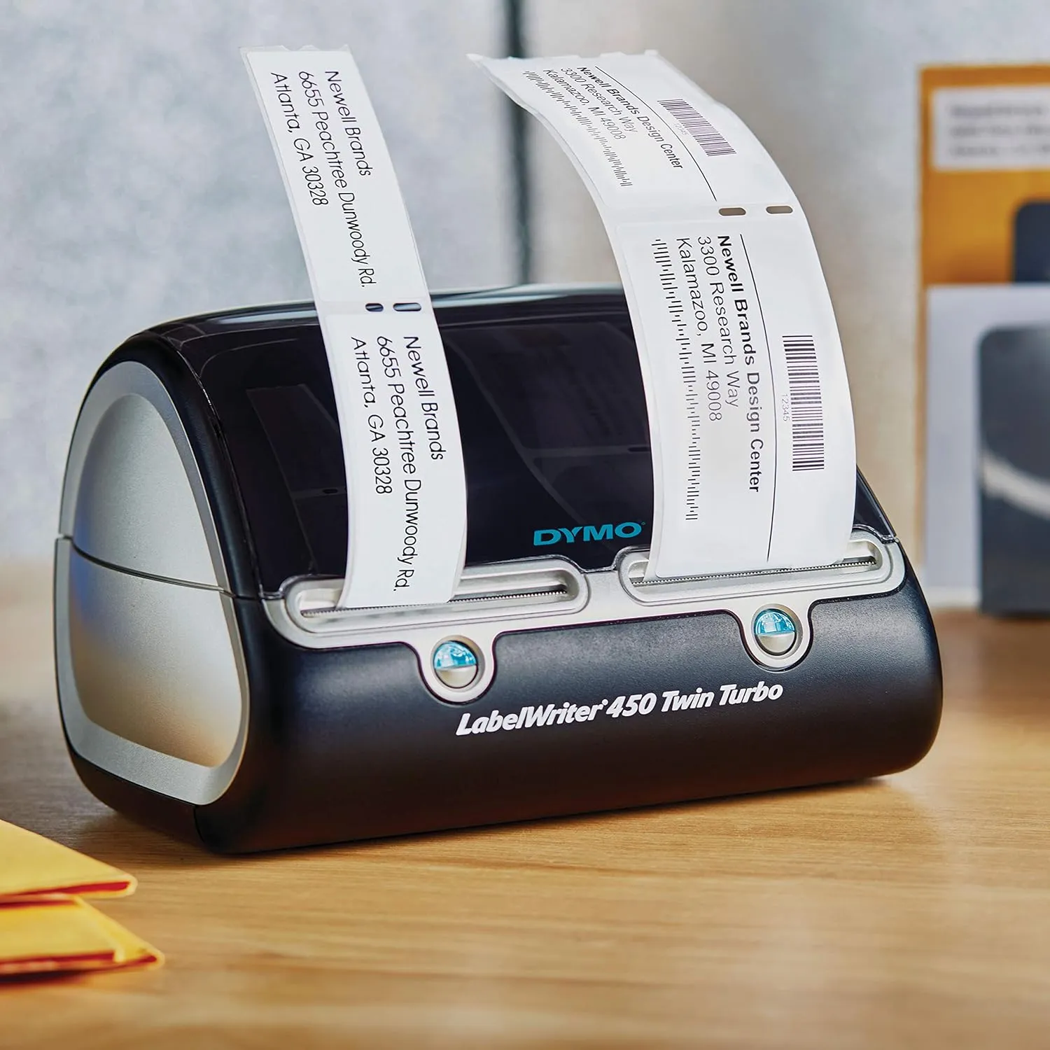 DYMO Label Printer | Label Writer 450 Twin Turbo Direct Thermal Printer Fast Printing Great for Labeling Filing Shipping Mailing Barcodes and More Home & Office Organization