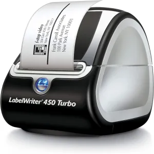 DYMO Label Printer | LabelWriter 450 Turbo Direct Thermal Label Printer, Fast Printing, Great for Labeling, Filing, Shipping, Mailing, Barcodes and More, Home & Office Organization (Renewed)