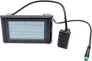 E-Bike LCD Screen for Conversion, Speed & Mode Management, Quick Install, Fits Multiple E-Bikes, Rugged Plastic Build