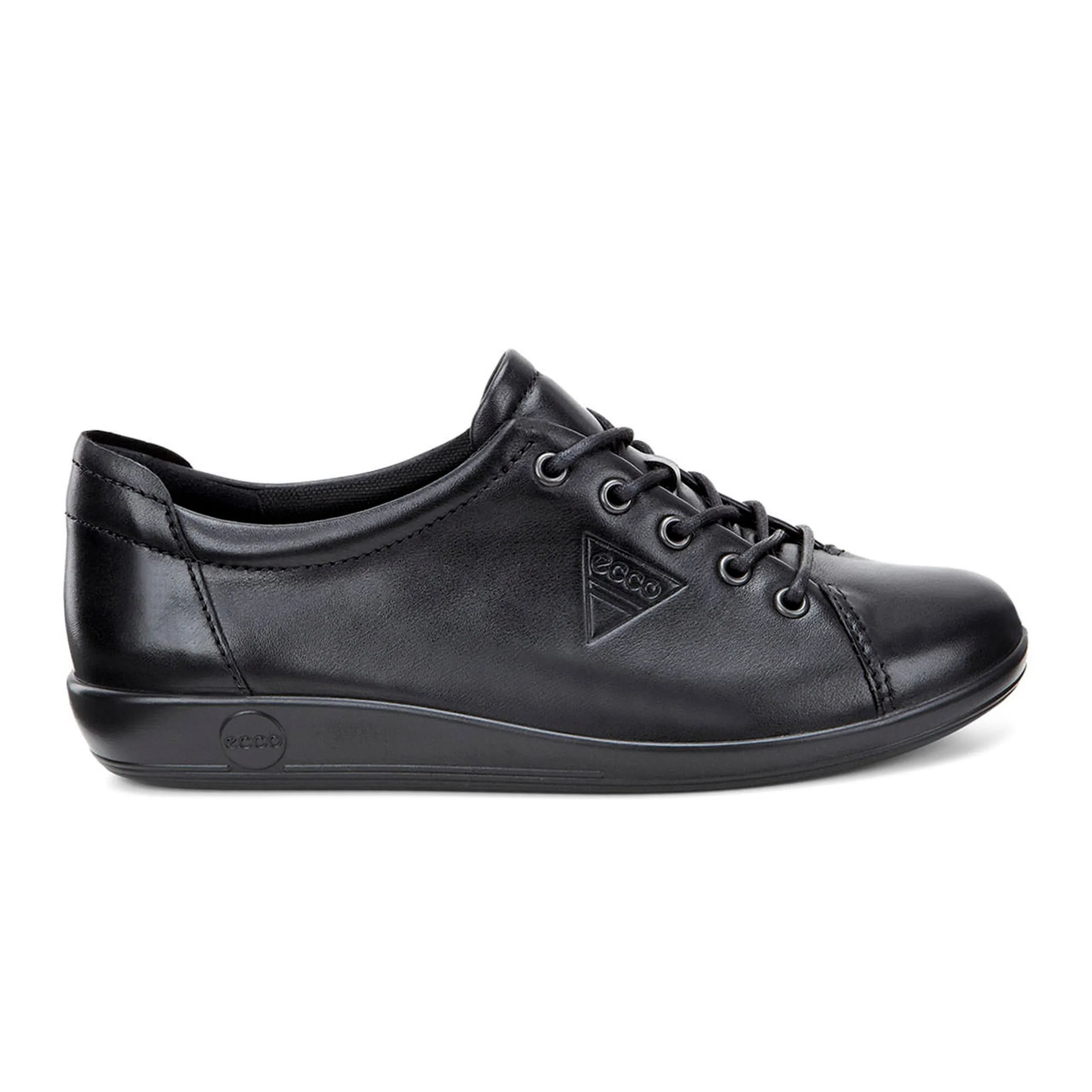ECCO Soft 2.0 - Ladies Lace Shoe in Black