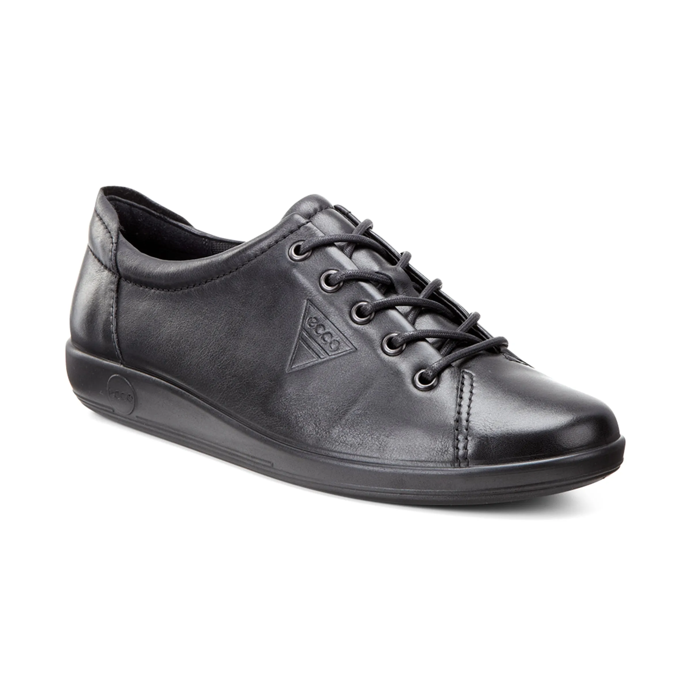 ECCO Soft 2.0 - Ladies Lace Shoe in Black