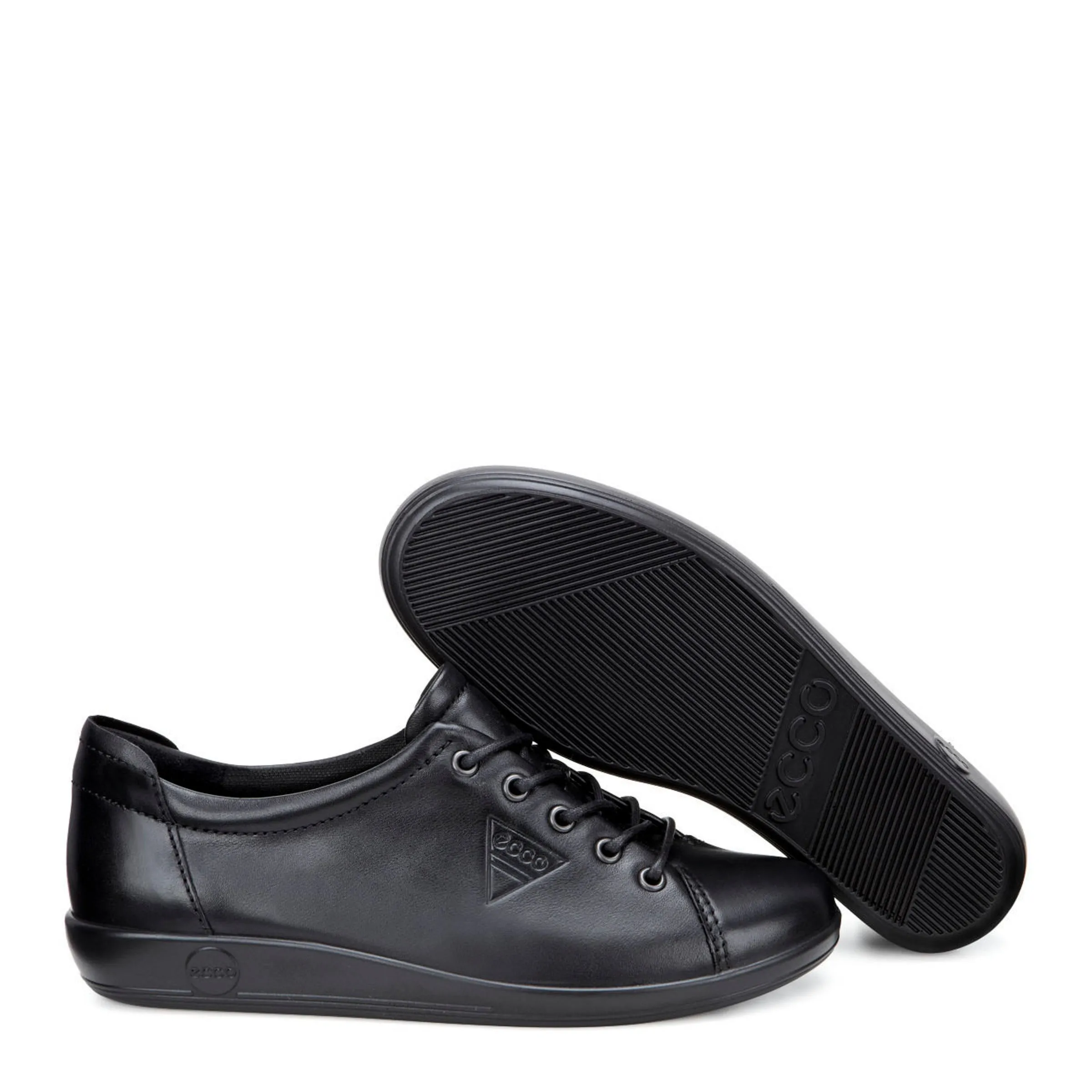 ECCO Soft 2.0 - Ladies Lace Shoe in Black