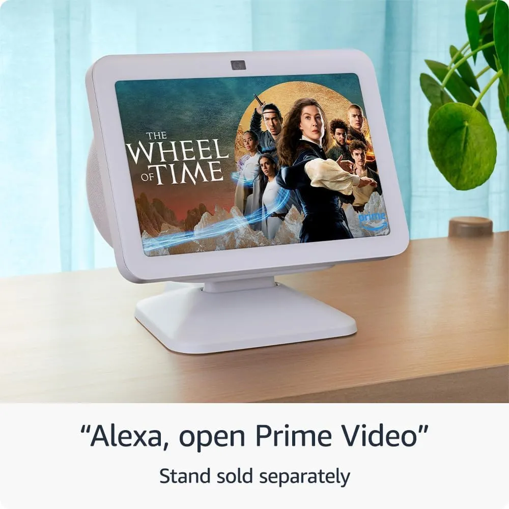 Echo Show 8 (3rd Gen, 2023 release)   Alexa Emergency Assist Monthly (auto-renewal) | With Spatial Audio and Smart Home Hub | Glacier White