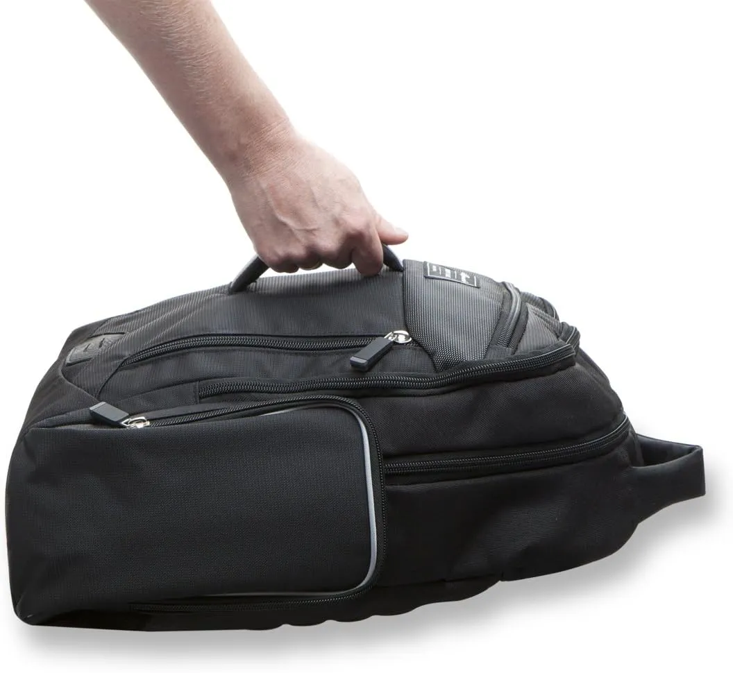 Eddie Bauer Places & Spaces Bridgeport Diaper Bag Backpack, Cooler Bottle Pockets and Changing Pad Included, Black, 1 Count (Pack of 1)