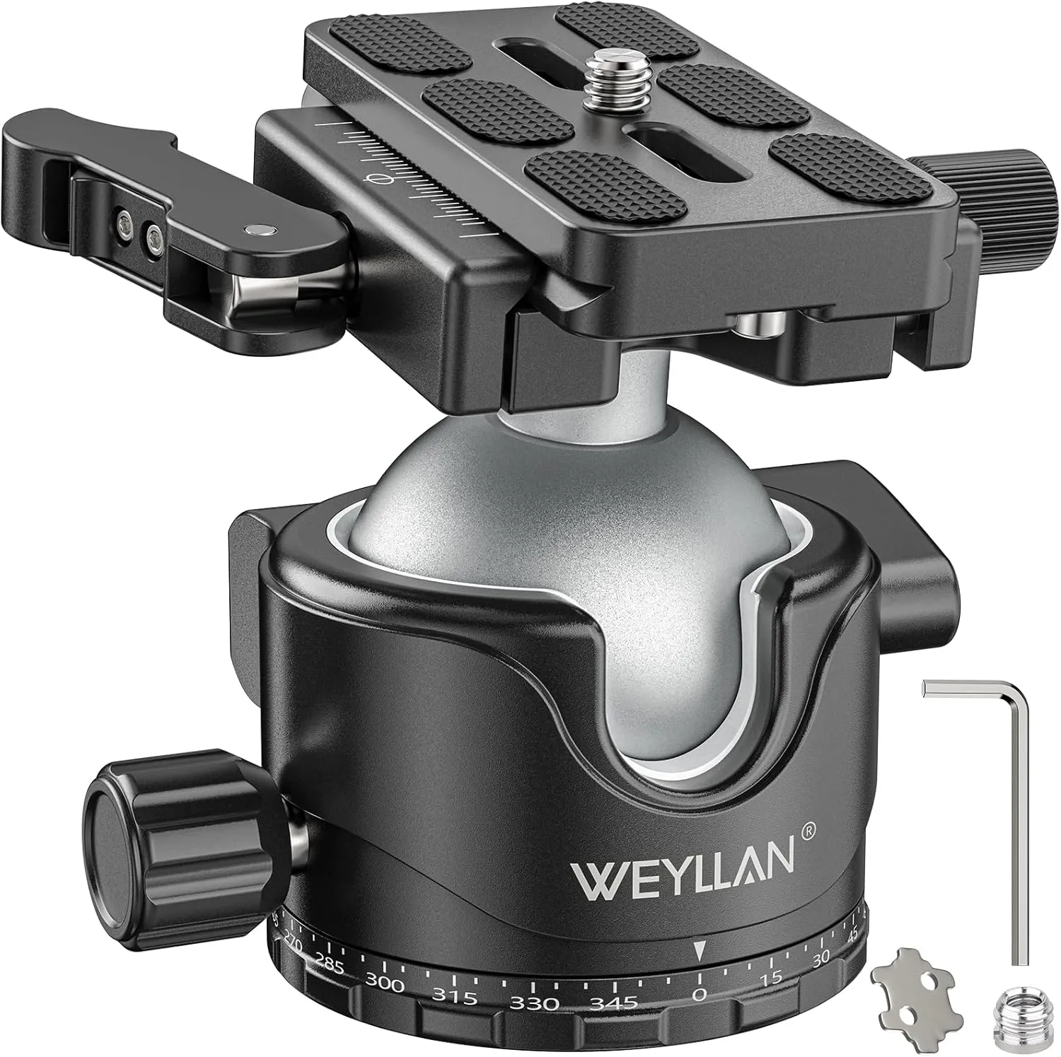 EH46L Tripod Ball Head with Lever Release, 46mm Low Profile Heavy Duty Ball Head Mount with Arca Swiss Quick Release Plate for Camera Tripod Monopod DSLR Camcorder Telescope,Max Load 44lb/20kg