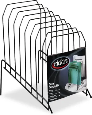 Eldon E03946 Sorter Eight Sections Wire 8 x 10 3/8 x 12 1/2 Black