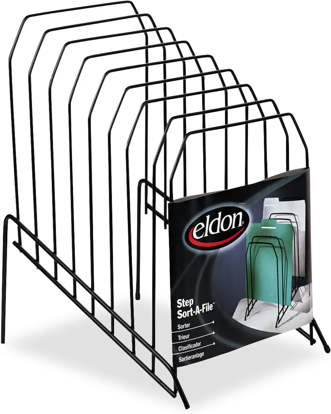 Eldon E03946 Sorter Eight Sections Wire 8 x 10 3/8 x 12 1/2 Black