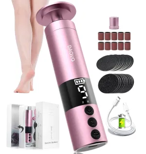 Electric Foot Callus Remover, 9 Speed Rechargeable Pedicure Tools for Feet with Digital Display, 2 in 1 Wireless Aluminum Callus Remover for Feet, Dead Skin, Nail Care,Stable Pedicure