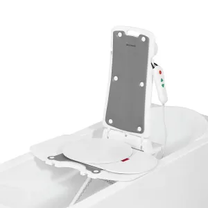 Electric Lift Shower Chair with Seat Belt, Electric Shower Chair with Swivel Plate for Elderly & Disabled, Individuals in Need of Care, Bathrooms, Bathtubs, Convenient Living Aids,Gray