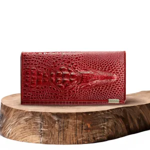 Elegante RFID-Geldbörse mit Krokodilprägung
