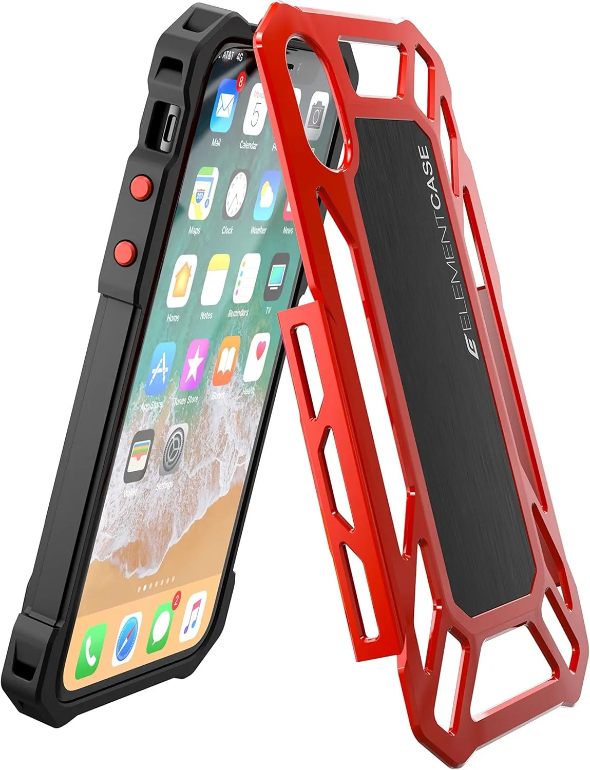 Element Case Roll Cage Case for iPhone XS/X - Red (EMT-322-176EY-03)