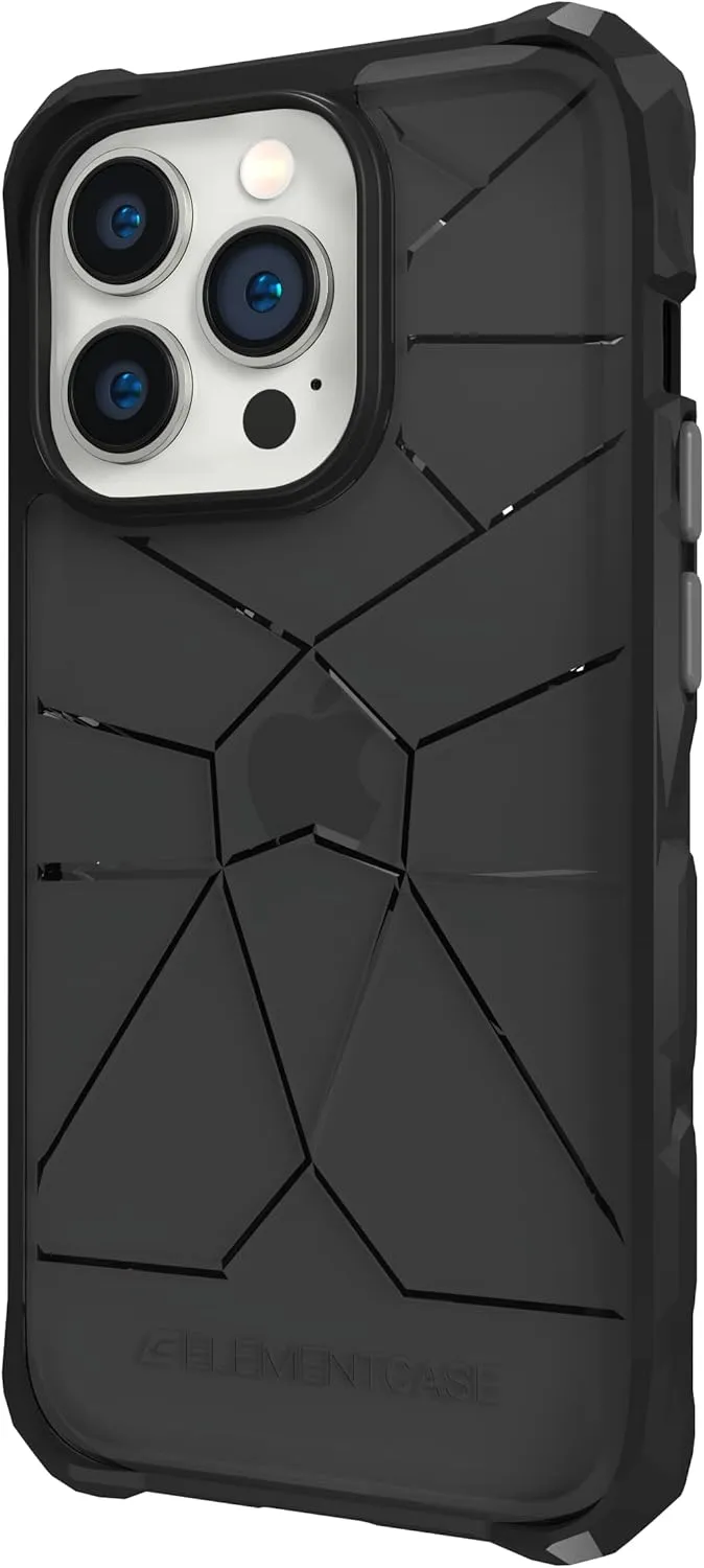 Element Case Special Ops for iPhone 14 Pro Max (6.7") - Aggressively Rugged, Lightweight, and Mil-Spec Drop Tested - Smoke/Black - (EMT-322-262FT-01)