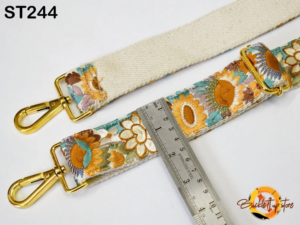Embroidered Purse Strap Crossbody Strap for Purses Gift for Mom Boho Bags Strap Embroidery Replacement Strap Boho Guitar Strap Handbag Strap