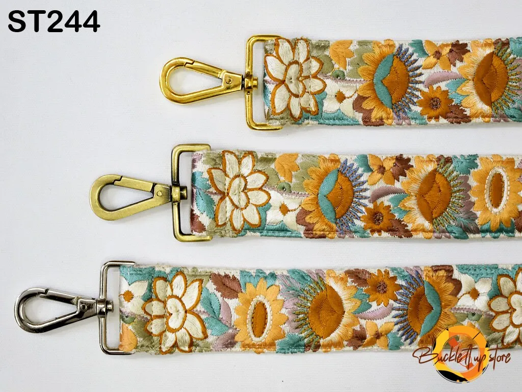 Embroidered Purse Strap Crossbody Strap for Purses Gift for Mom Boho Bags Strap Embroidery Replacement Strap Boho Guitar Strap Handbag Strap