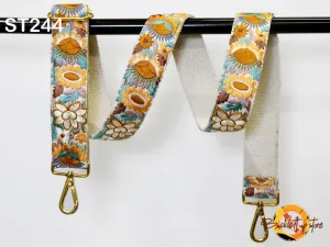 Embroidered Purse Strap Crossbody Strap for Purses Gift for Mom Boho Bags Strap Embroidery Replacement Strap Boho Guitar Strap Handbag Strap