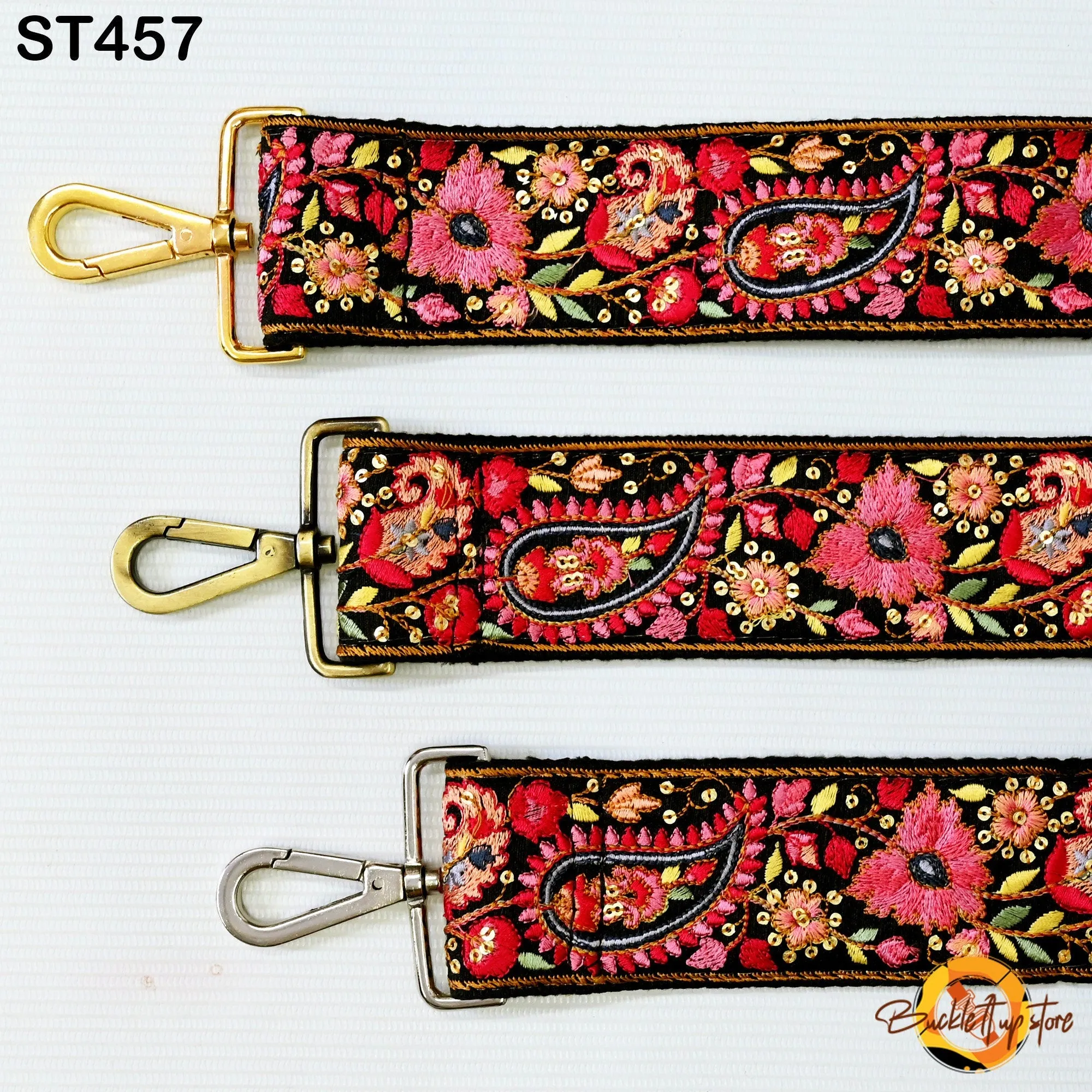 Embroidered Purse Strap Crossbody Strap for Purses Handbag Boho Bag Strap Floral Embroidery Replacement Strap Boho Guitar Strap Gift for her