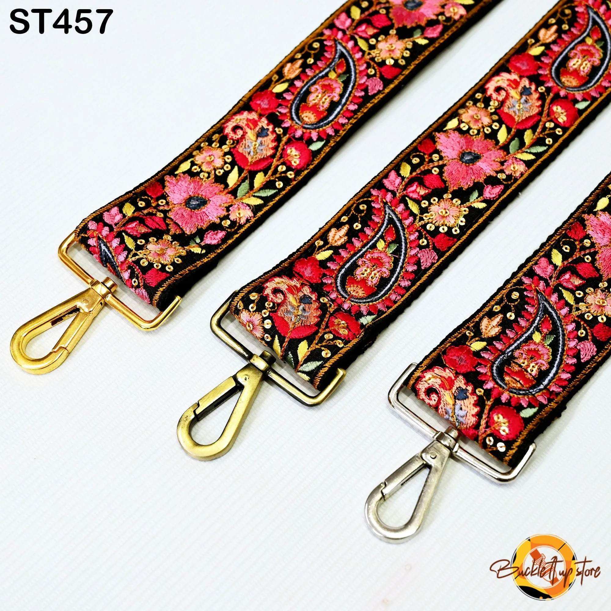 Embroidered Purse Strap Crossbody Strap for Purses Handbag Boho Bag Strap Floral Embroidery Replacement Strap Boho Guitar Strap Gift for her
