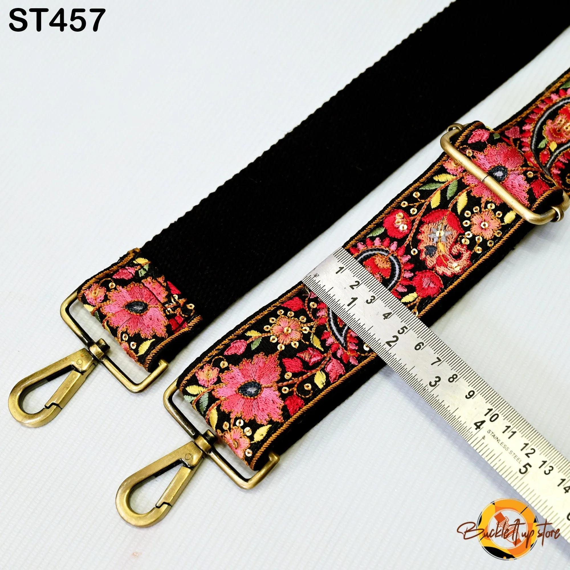Embroidered Purse Strap Crossbody Strap for Purses Handbag Boho Bag Strap Floral Embroidery Replacement Strap Boho Guitar Strap Gift for her