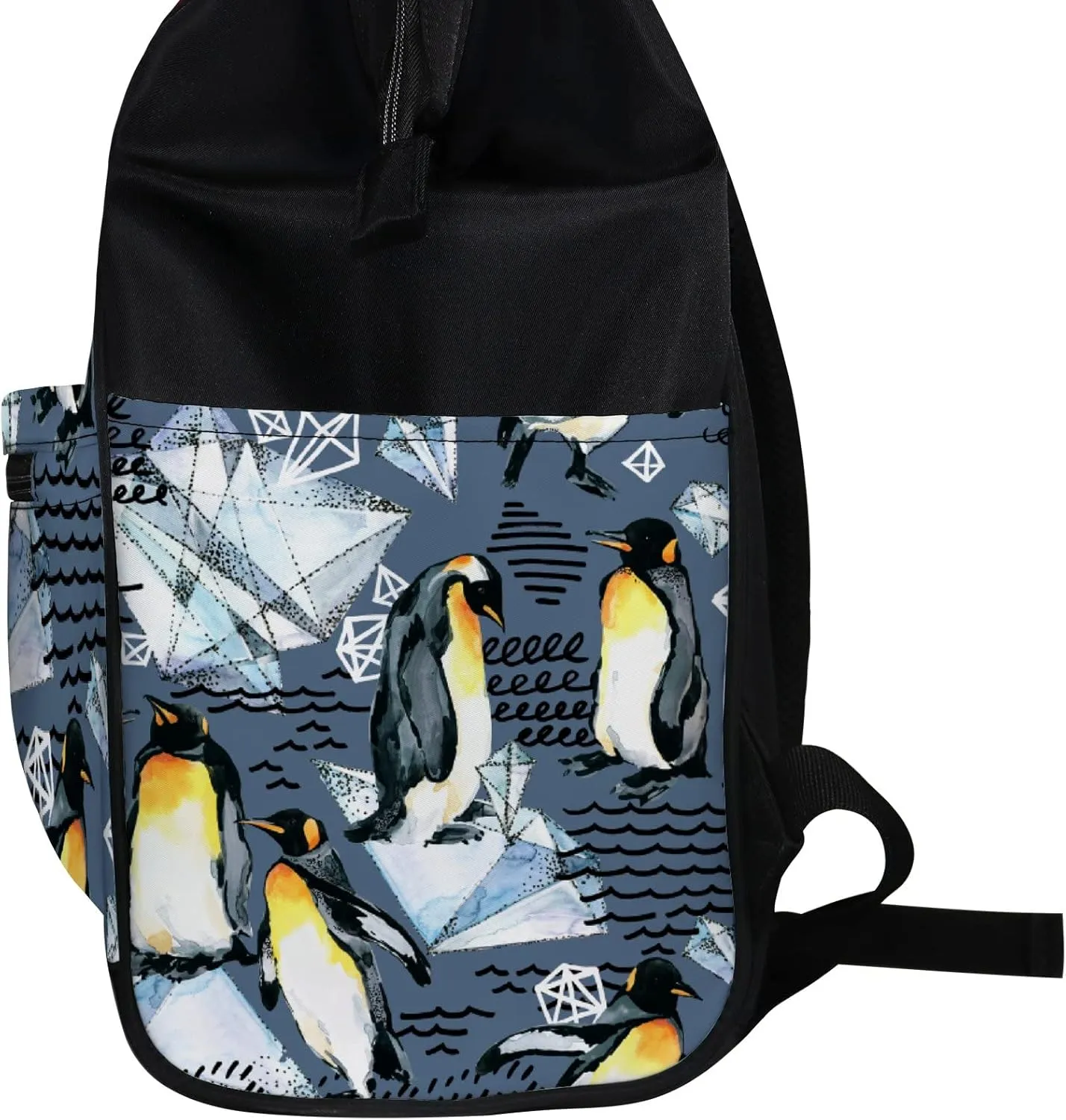 Emperor Penguin Watercolor Arctic Diaper Bag Backpack Waterproof Backpack Baby Nappy Changing Bag for Travel Large Capacity Durable and Stylish for Woman