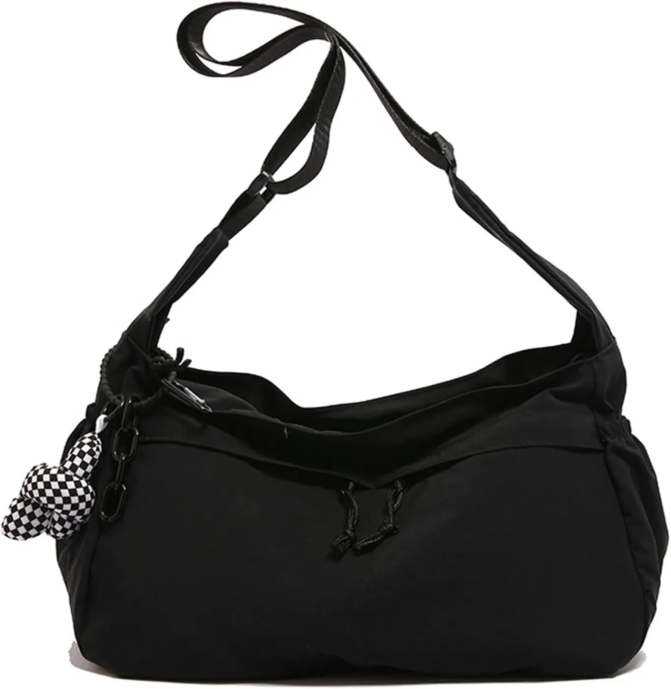 ENOPINK Nylon Crossbody Bags for Women Trendy Crescent Shoulder Bags Lightweight Hobo Bags Purses Adjustable Straps