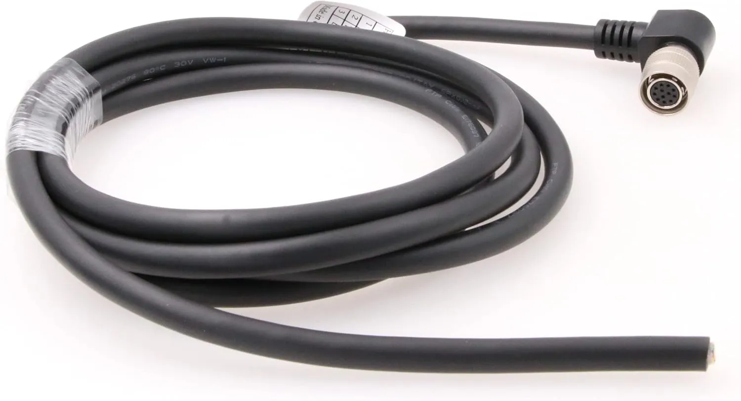 Eonvic Hirose 12 pin Basler Opening Power Cable HR10A-10LP-12S I/O Trigger Cable Right Angle Hirose 12 pin Shield Cable for Sony Camera, CCD, CMOS, Dalsa, AVT, Basler Camera (2M)