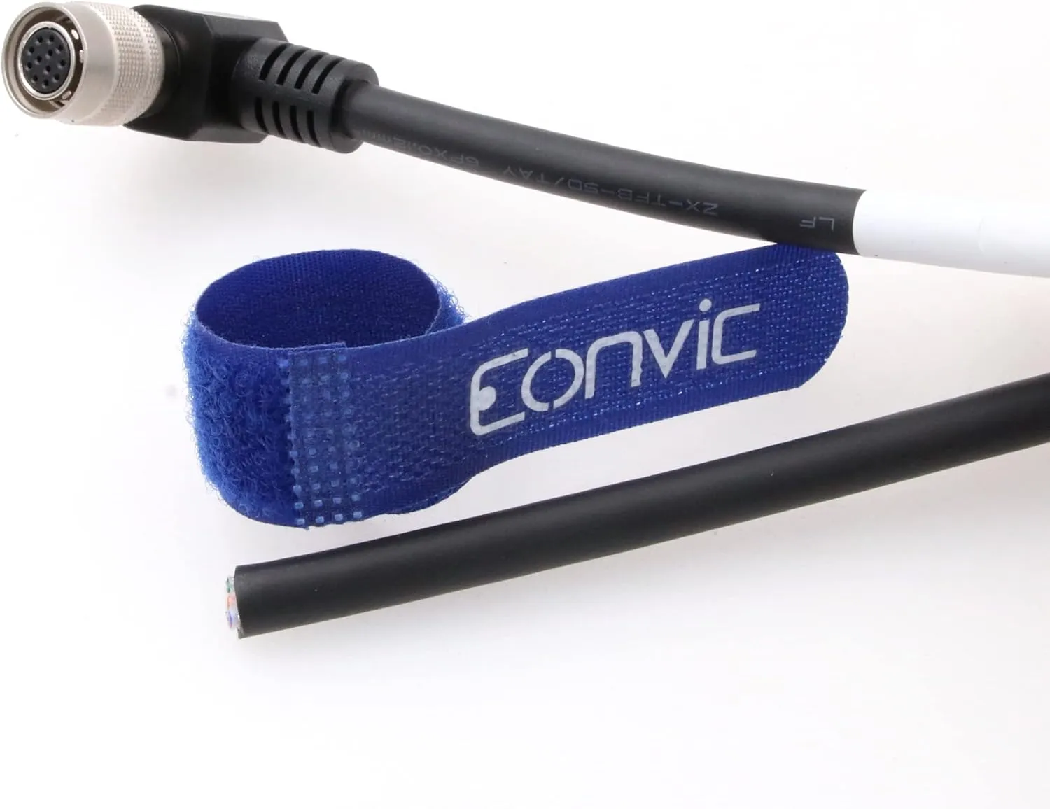Eonvic Hirose 12 pin Basler Opening Power Cable HR10A-10LP-12S I/O Trigger Cable Right Angle Hirose 12 pin Shield Cable for Sony Camera, CCD, CMOS, Dalsa, AVT, Basler Camera (2M)