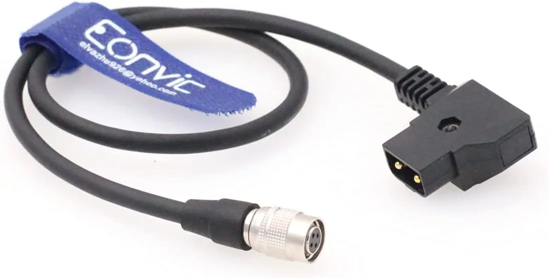 Eonvic Hirose 4 Pin Female to Dtap Power Cable for SmallHD DP7 AC7 OLED Monitor (Straight Hirose 4pin to Dtap)