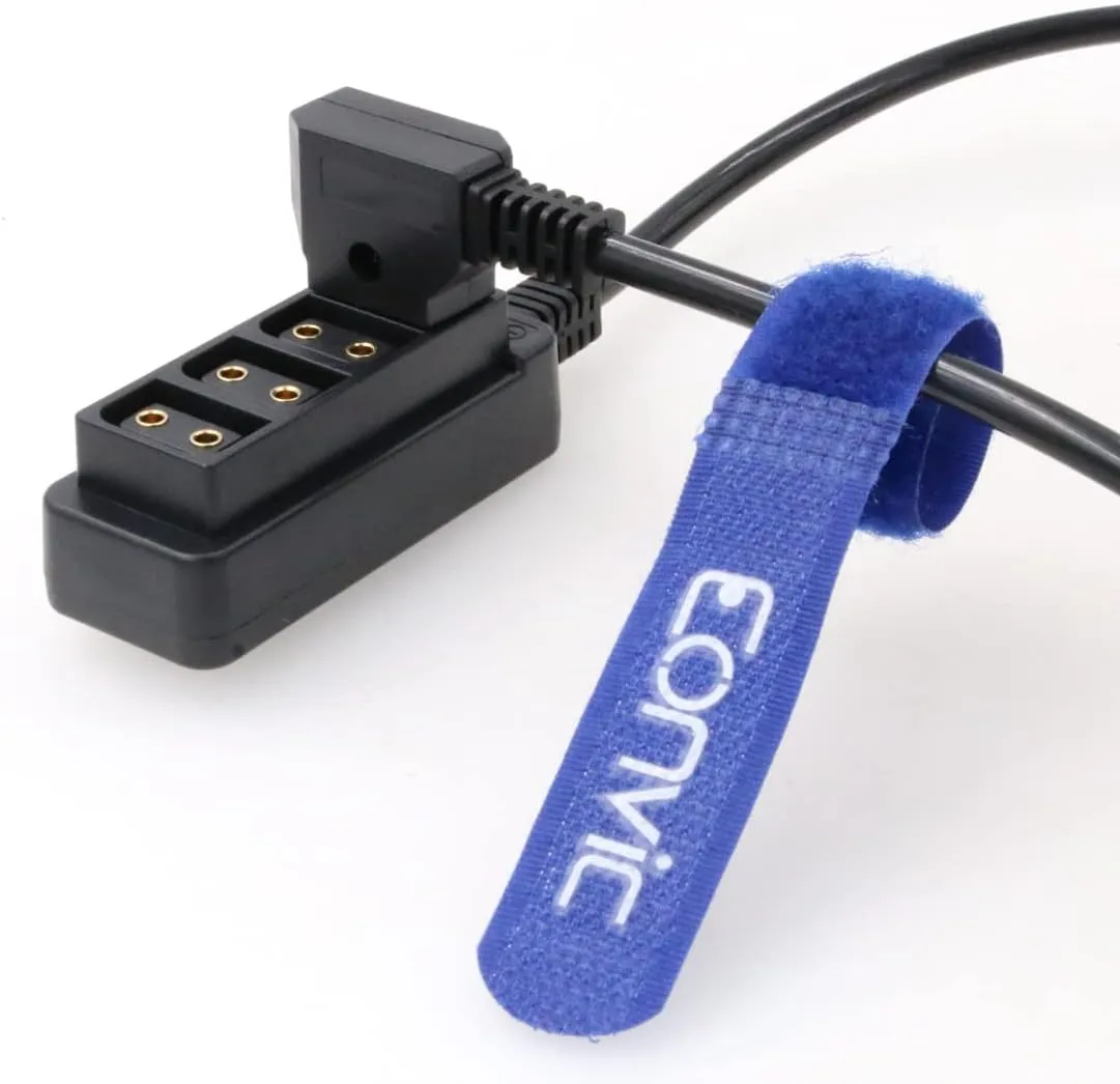 Eonvic Male D-tap B to 4-Port Female D-Tap P-Tap Hub Adapter Splitter for ARRI RED Cameras TILTA Steadicam IDX Battery (Straight Cable)