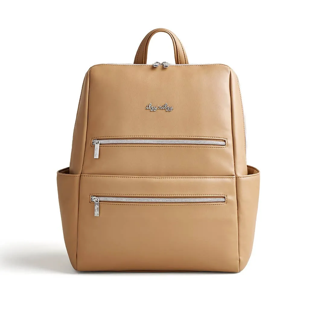 Eras Backpack™ Diaper Bag: Cognac