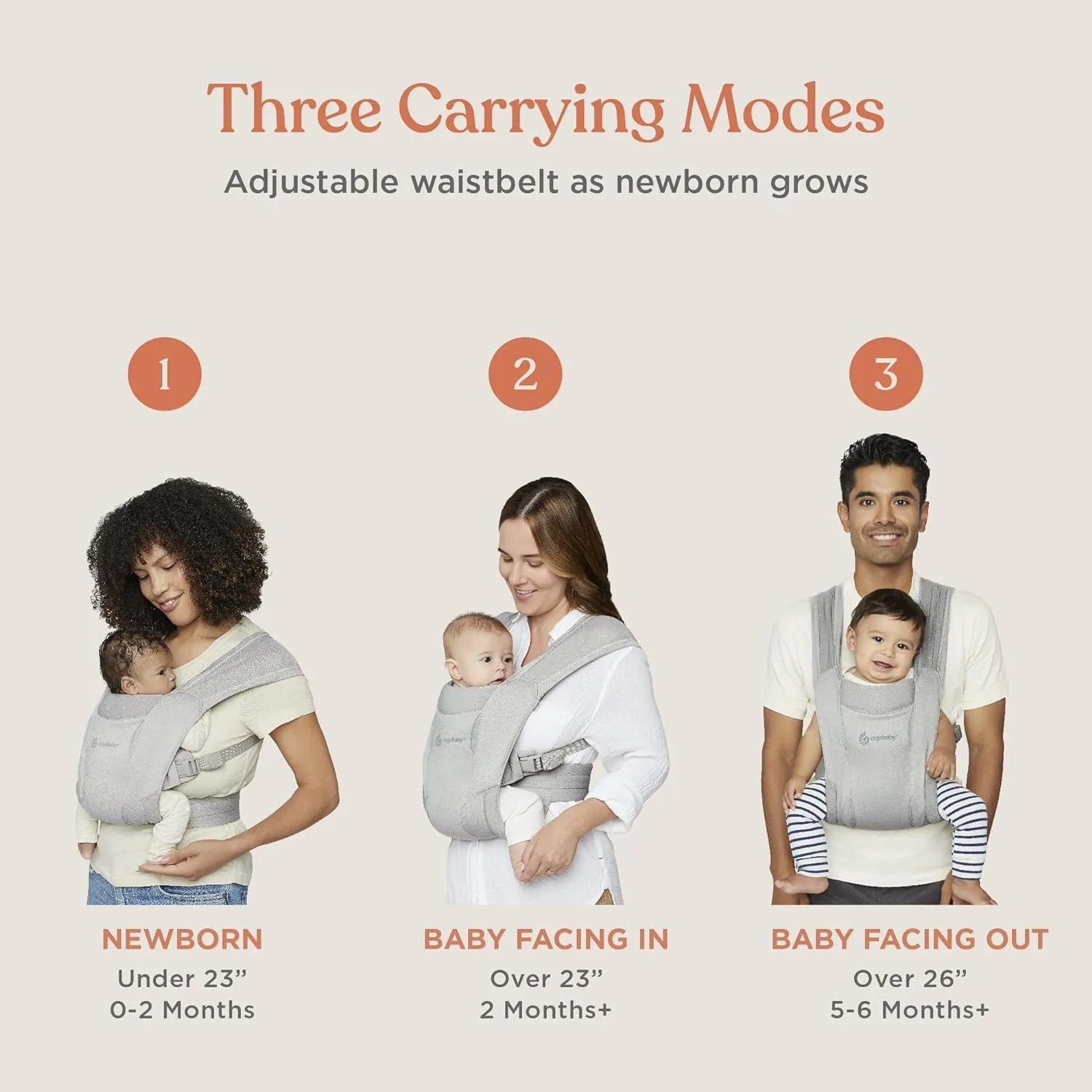 Ergobaby Embrace Cozy Newborn Essentials Baby Carrier Wrap (7-25 Pounds), Soft Air Mesh, Blue