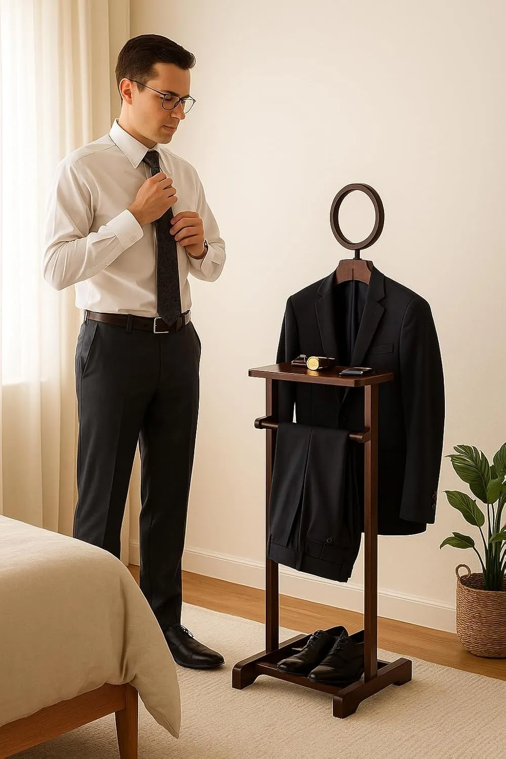 Ergode Carson Valet Stand: Compact Organizer for Clothing & Accessories
