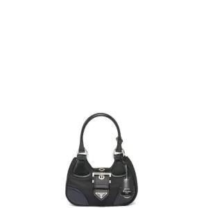 ESMEE - Moon Re-Nylon And Leather Bag Black