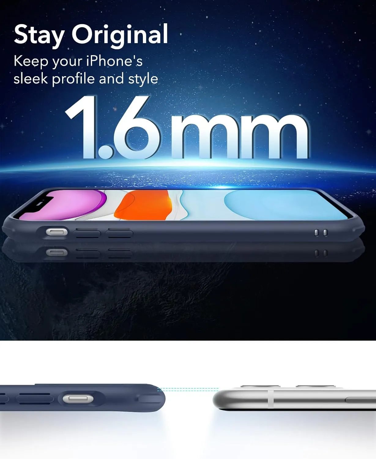ESR for iPhone 11 Case, Compatible with MagSafe, Shockproof Military-Grade Protection, Magnetic Phone Case for iPhone 11 Case, Frosted Blue