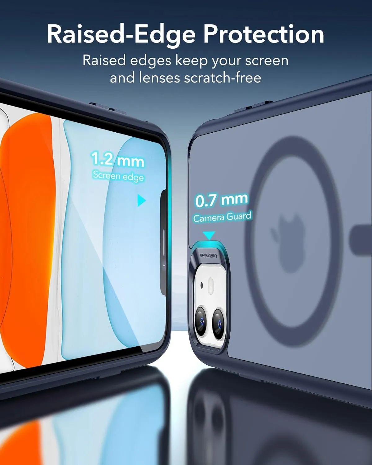 ESR for iPhone 11 Case, Compatible with MagSafe, Shockproof Military-Grade Protection, Magnetic Phone Case for iPhone 11 Case, Frosted Blue
