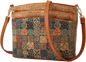 Ethnic Pattern Crossbody Bags for Women Three-Layer Crossbody Purse for Women Stylish Shoulder Bag Tote Purse for Travel Work