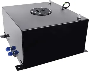 EVIL ENERGY 15 Gallon Fuel Cell Gas Tank Aluminum with Level Sender Black Street Drift