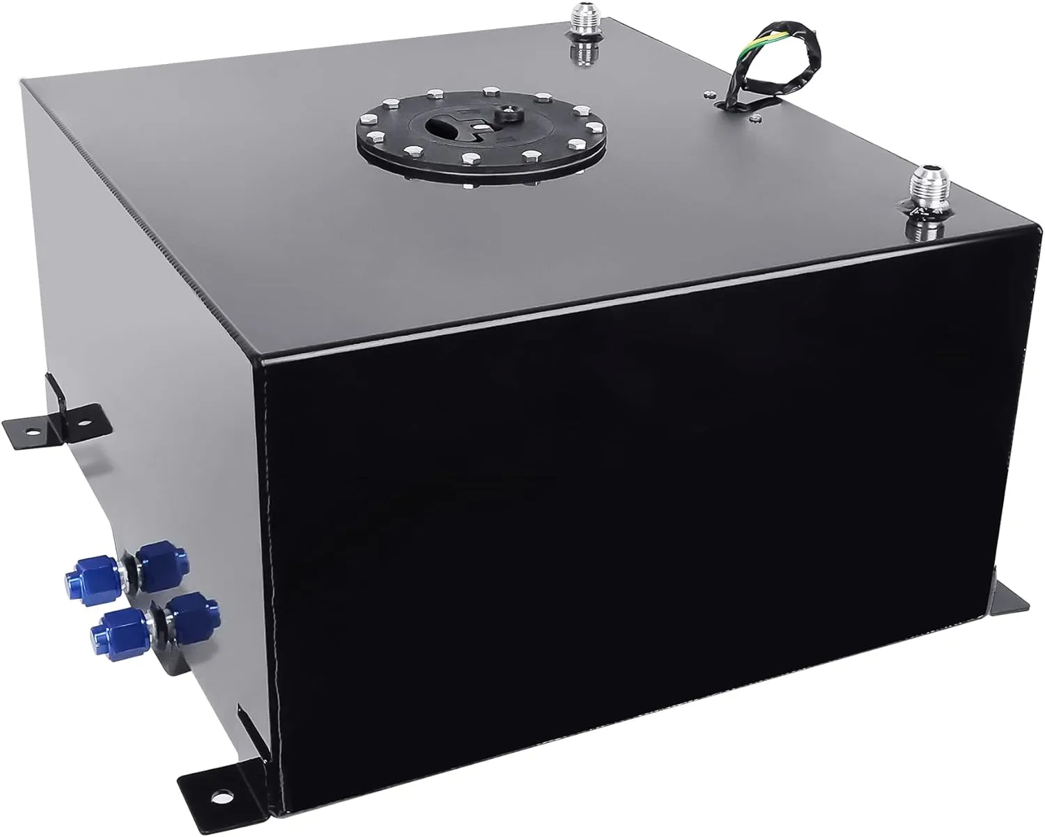 EVIL ENERGY 15 Gallon Fuel Cell Gas Tank Aluminum with Level Sender Black Street Drift