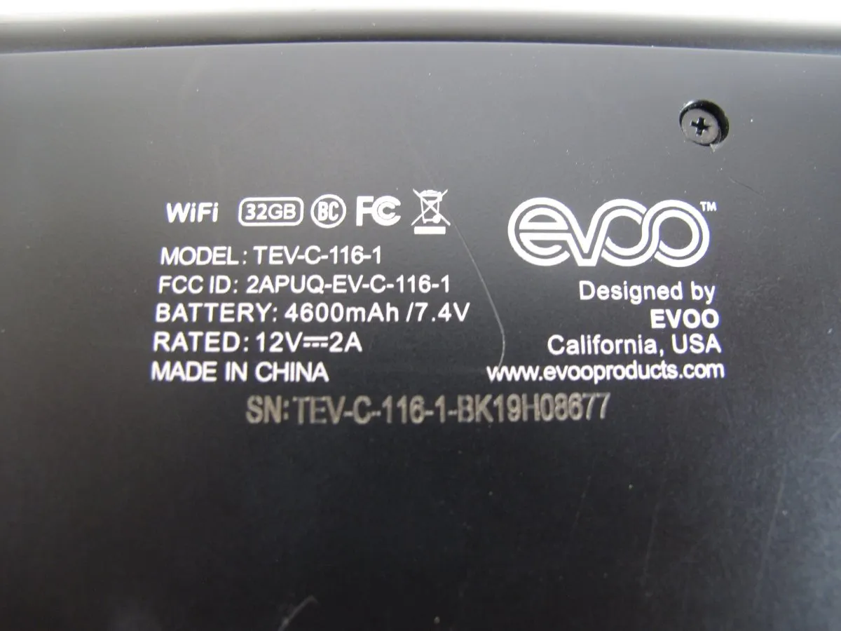 Evoo TEV-C-116-1-BK 11.6" FHD N3350 1.1GHz 4GB RAM 32GB eMMC Win 10 Laptop