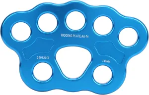 EVTSCAN 45KN 8‑Hole Rigging Plate Multi Anchor Split Divide Connector for Rock Climbing Outdoor Activities
