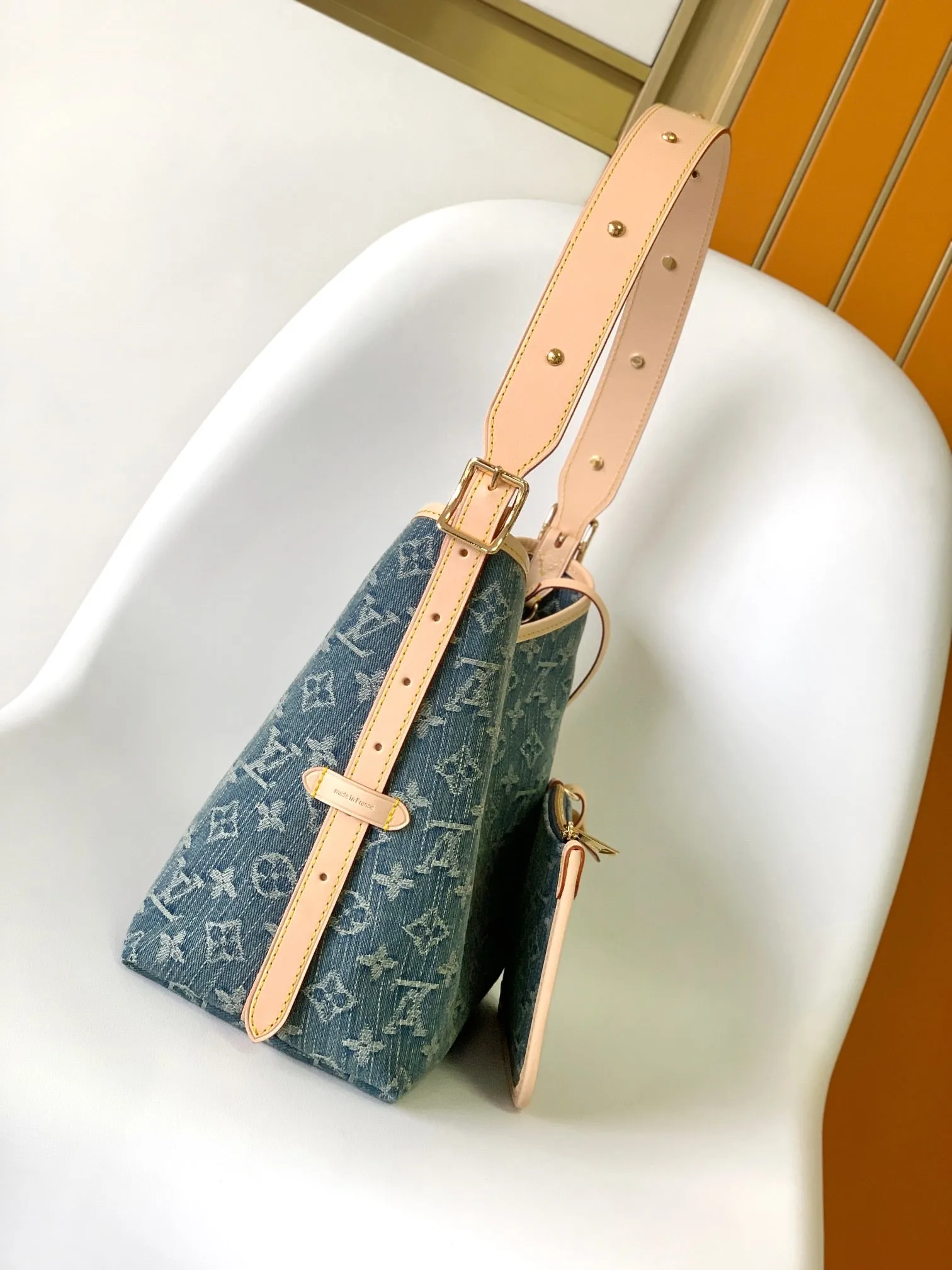 Exclusive options 29 CARRYALL Multi-purpose PM BLUE Vuitton DENIM Louis