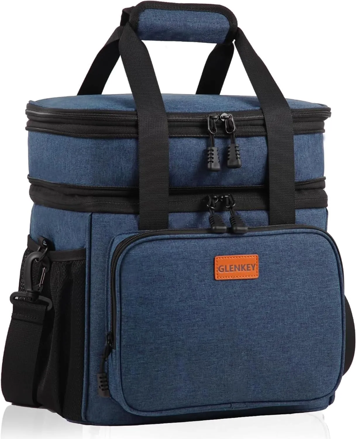 Expandable XLarge Lunch Box, Insulated Heavy Duty Lunch Bag Waterproof Leakproof Durable Cooler Bag for Men Women Adults Work Construction Camping Trip, 22L, Blue
