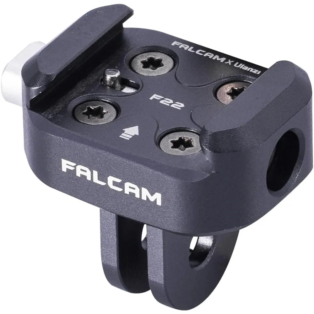 Falcam F22 Quick Release Plate & Double Prong Base Mounting Adapter Kit for Action Cameras, Aluminum Alloy Lightweight Adapter Tripod Accessory | 2551 2552