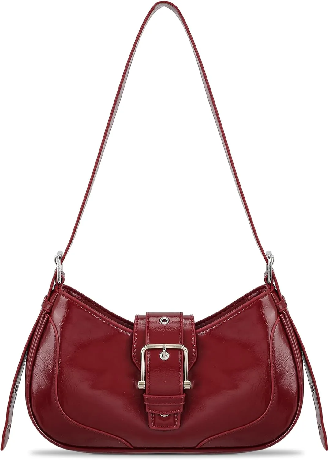 FALETO Y2K Purses for Women Casual Hobo Handbag Trendy Shoulder Bag Vegan Leather Underarm Purse