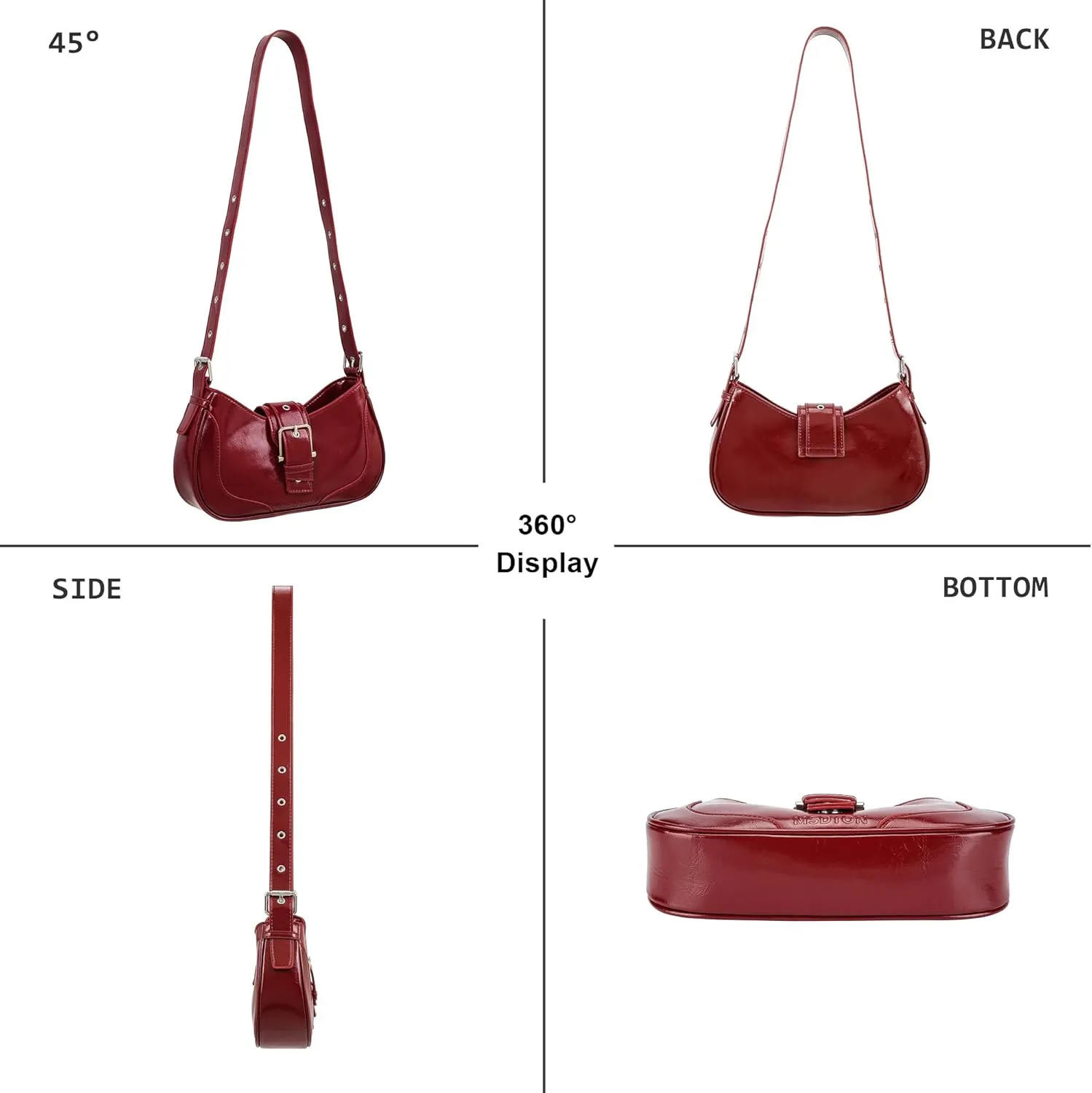 FALETO Y2K Purses for Women Casual Hobo Handbag Trendy Shoulder Bag Vegan Leather Underarm Purse
