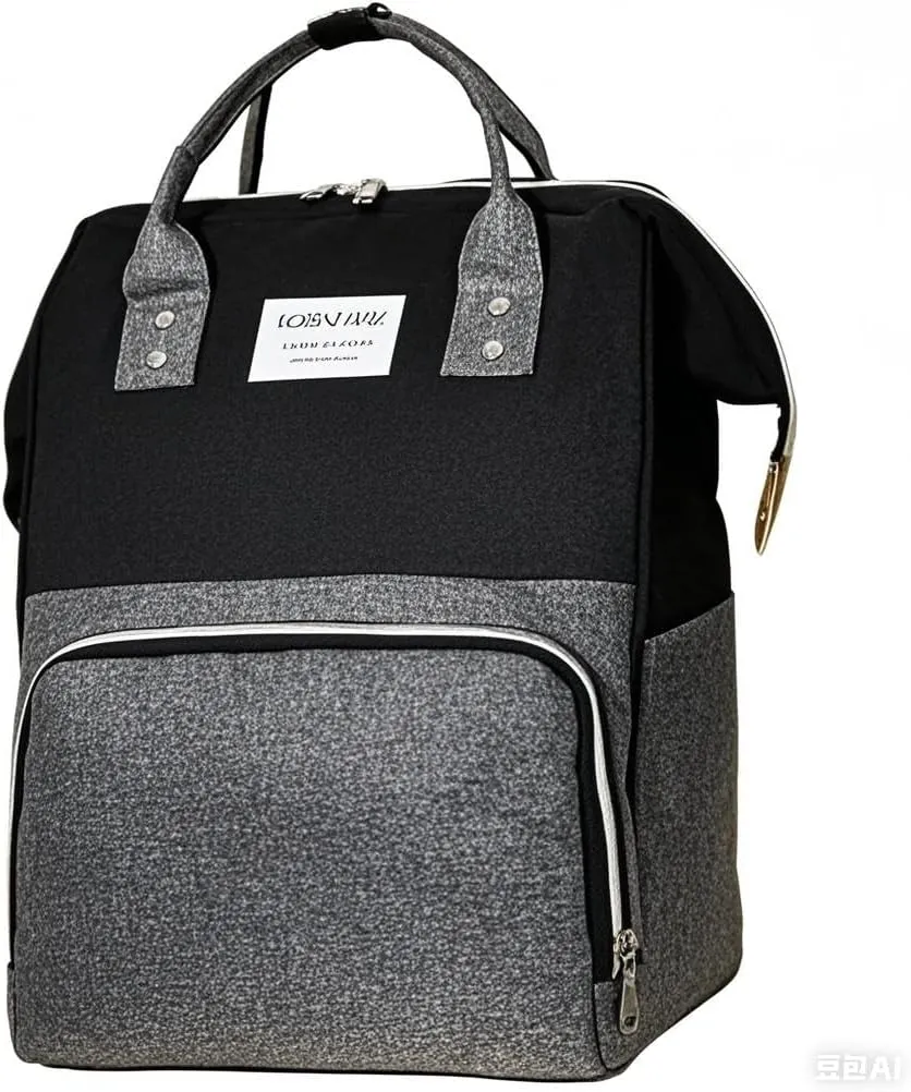 Fashion Diaper Backpack Waterproof Mommy Bag, Large Capacity Diaper Bag Travel Multi-functional Backpack Baby Boy Girl (Black 1)