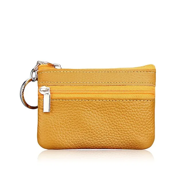 Fashion Leather Mini Coin Change Purse Wallet Clutch Zipper Small Soft Key Card Holder Money Bag Pocket Wallets