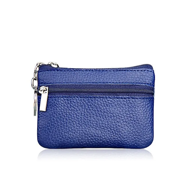 Fashion Leather Mini Coin Change Purse Wallet Clutch Zipper Small Soft Key Card Holder Money Bag Pocket Wallets