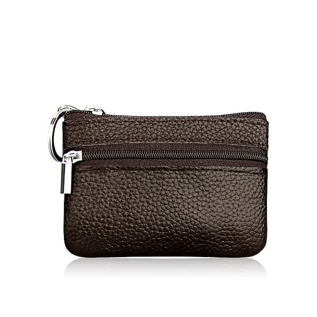 Fashion Leather Mini Coin Change Purse Wallet Clutch Zipper Small Soft Key Card Holder Money Bag Pocket Wallets